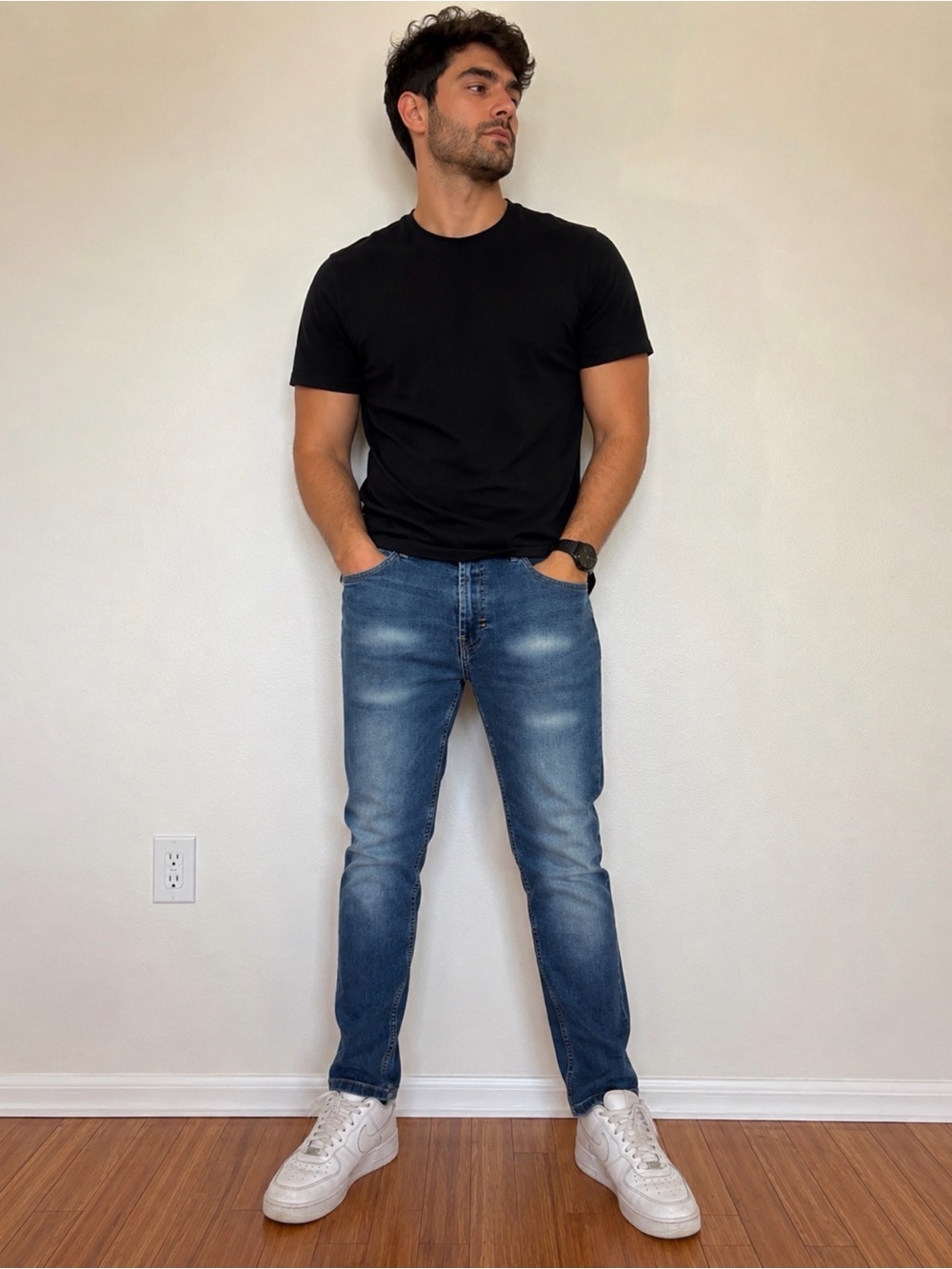 Kenneth Cole Dark Blue Skinny Jeans with Light Fade